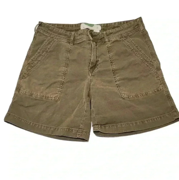 Anthropologie Utility Cargo Shorts Size 26 Army Green  ๐ - Picture 1 of 6
